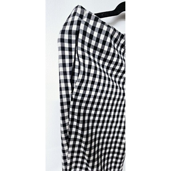 J JILL Essential Gray Black Checkered Stretch Front Pockets Straight Pants (8) - Picture 3 of 5